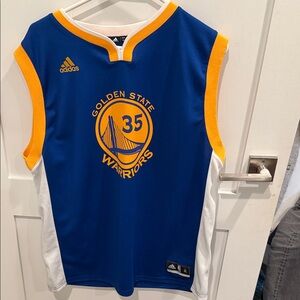 Adidas Golden State Blue and Yellow Jersey NEW